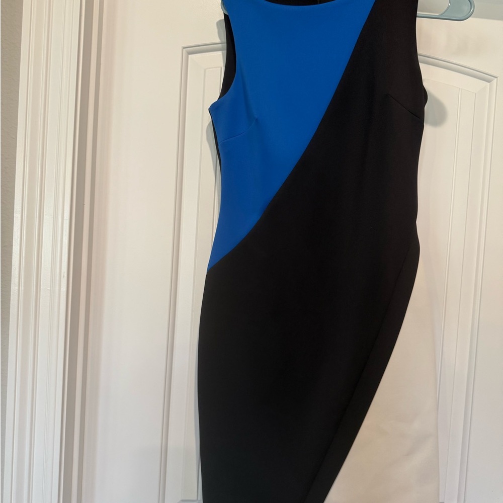 Tommy Hilfiger Blue and Black Asymmetrical Dress